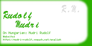 rudolf mudri business card